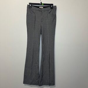 Anthropologie Black and White Flare Pant